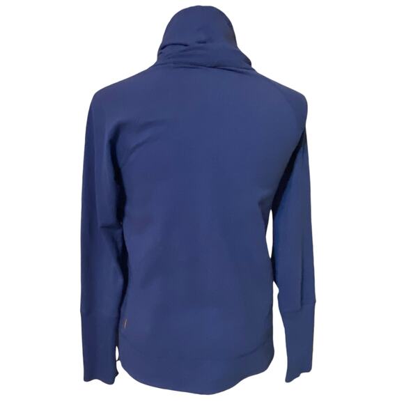 Lucy Blue Lean and Mean Cinch Pullover Funnel Neck Sweatshirt Size Medium - Picture 3 of 7